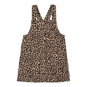 Baby Girls Cotton Spring Summer Overalls Skirt Dress Cheetah Print size 18 M